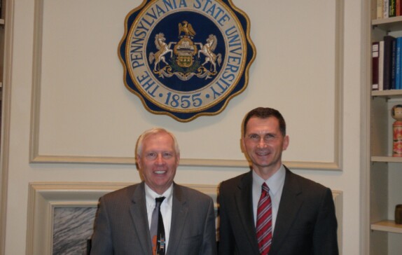 Prof. Primorac with the President of Penn State University, Professor Rodney A. Erickson